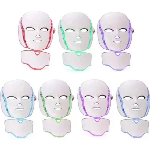 NEW 7Colors LED Light Photon Face NeckMask Rejuvenation Facial Therapy